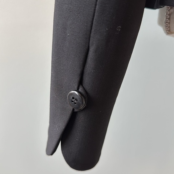 Armani Collezioni black blazer size 12 100% virgin wool fully lined - Picture 9 of 10